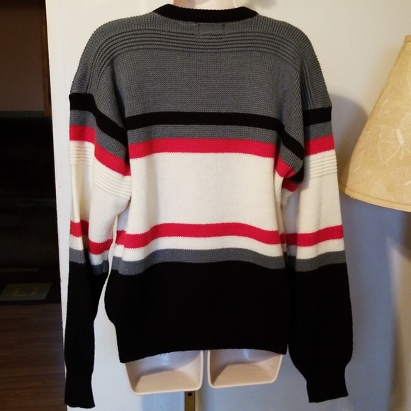 Men's Multicolored Crewneck Sweater - Size: Large - Picture 2 of 8